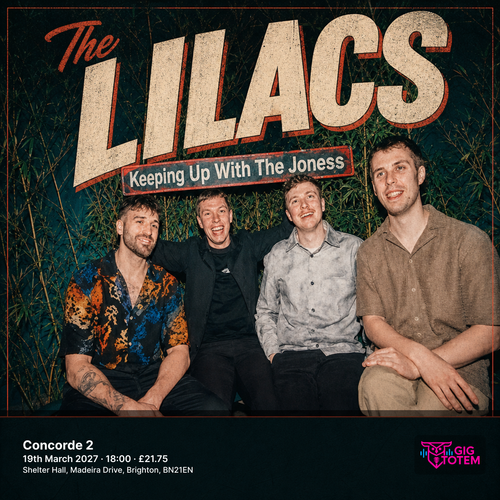 The Lilacs at Concorde 2 on 19 March 2027 gig poster