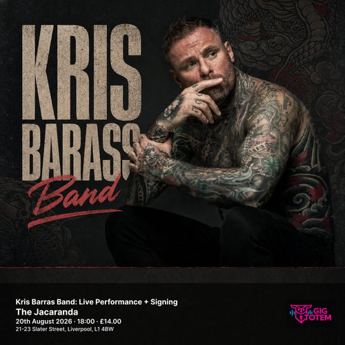 Kris Barras Band: Live Performance + Signing Kris Barass Band at The Jacaranda on 20 August 2026 gig poster