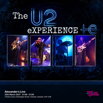 The U2 Experience at Alexander's Live on 20 March 2027 gig poster