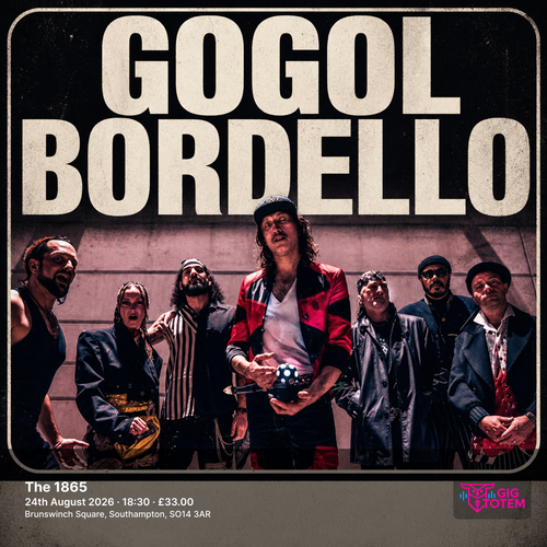 Gogol Bordello at The 1865 on 24 August 2026 gig poster