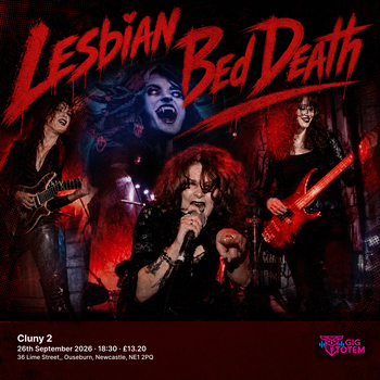 Lesbian Bed Death Social Youth Cult at Cluny 2 on 26 September 2026 gig poster
