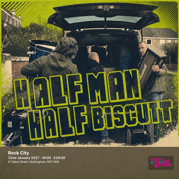 Half Man Half Biscuit at Rock City on 22 January 2027 gig poster