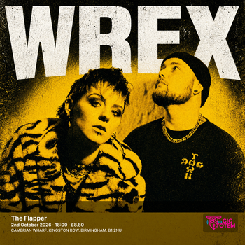 Wrex at The Flapper on 2 October 2026 gig poster