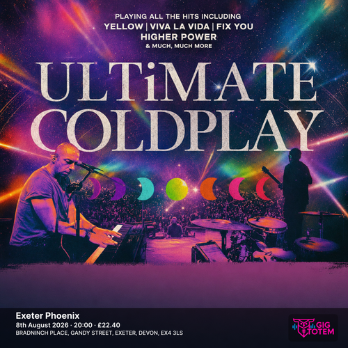 Ultimate Coldplay at Exeter Phoenix on 8 August 2026 gig poster
