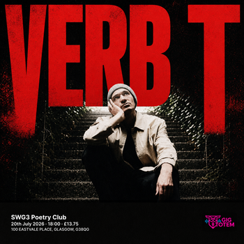 Verb T at SWG3 Poetry Club on 20 July 2026 gig poster