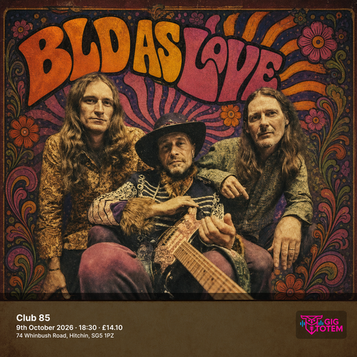 Bold As Love at Club 85 on 9 October 2026 gig poster