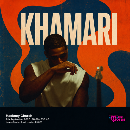 Khamari at Hackney Church on 9 September 2026 gig poster