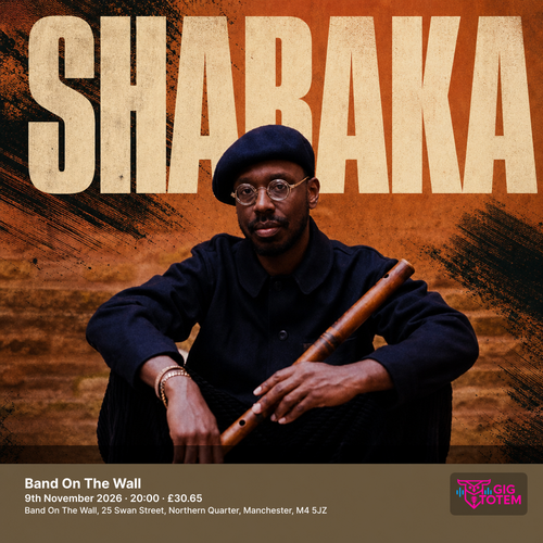 Shabaka at Band On The Wall on 9 November 2026 gig poster
