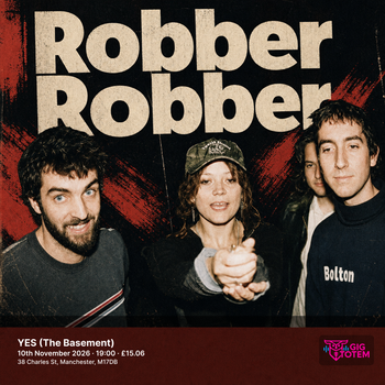 Robber Robber STUDIO 20 at YES (The Basement) on 10 November 2026 gig poster
