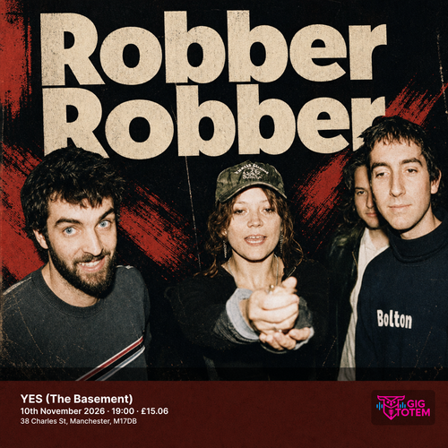 Robber Robber STUDIO 20 at YES (The Basement) on 10 November 2026 gig poster