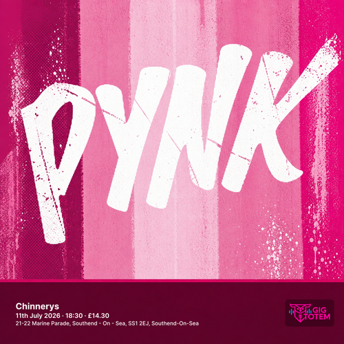 Pynk at Chinnerys on 11 July 2026 gig poster