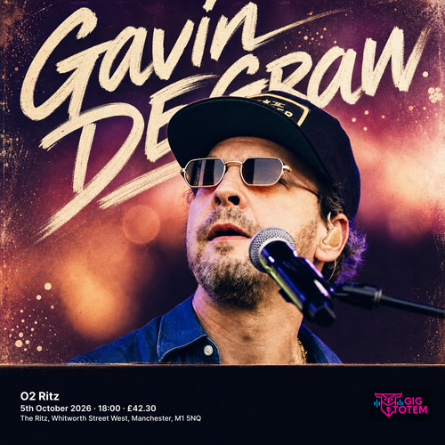 Gavin DeGraw at O2 Ritz on 5 October 2026 gig poster