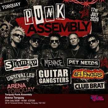 Torquay Punk Assembly Guitar Gangsters, 4FT Fingers at Arena Torquay on 25 July 2026 gig poster