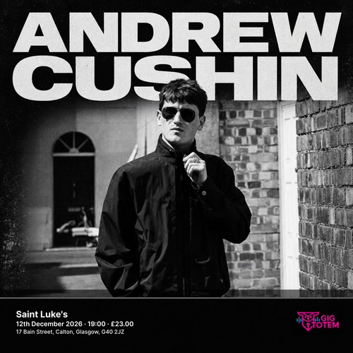 Andrew Cushin at Saint Luke's on 12 December 2026 gig poster