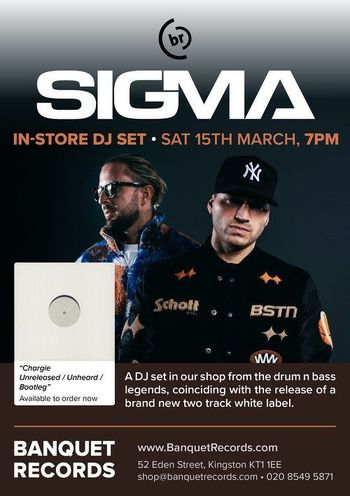 SIGMA at Banquet Records on 15 March 2025 gig poster