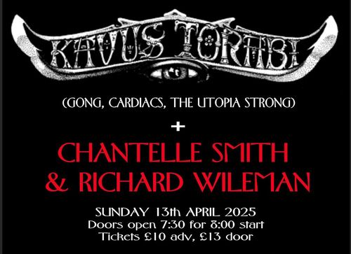 Kavus Torabi Chantelle Smith, Richard Wileman at The Victoria, Swindon on 13 April 2025 gig poster