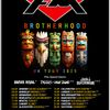 FM Brotherhood UK Tour 2025 FM, Jack J. Hutchinson, Brave Rival, Tygers of Pan Tang gig poster