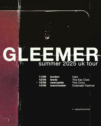 GLEEMER summer 2025 uk tour