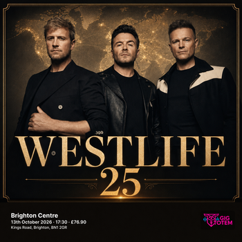 Westlife at Brighton Centre on 13 October 2026 gig poster