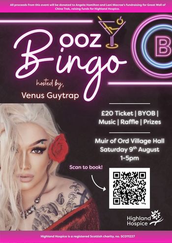 Booz Bingo Venus Guytrap january 1970 to august 2025 tour poster