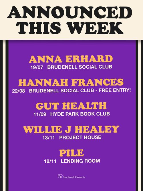 /ANNA ERHARD, HANNAH FRANCES, GUT HEALTH, WILLIE J HEALEY, PILE/