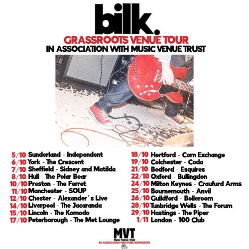 bilk. Grassroots Venue Tour