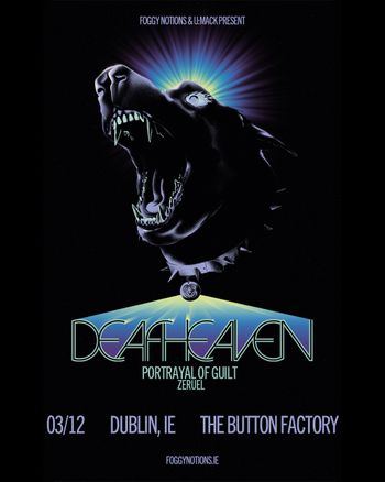 Deafheaven Portrayal of Guilt, Zeruel at The Button Factory on 3 December 2025 gig poster