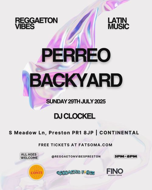 PERREO BACKYARD DJ CLOCKEL at The Continental on 29 July 2025 gig poster