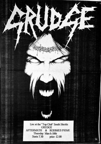GRUDGE Aftermath, RODIMUS PRIME at Top Club on 10 March 2025 gig poster