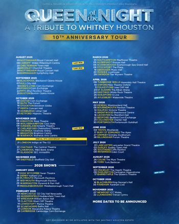 QUEEN of the NIGHT A TRIBUTE TO WHITNEY HOUSTON 10TH ANNIVERSARY TOUR