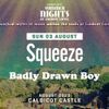 SUMMER NIGHTS AT CALDICOT CASTLE Squeeze, Badly Drawn Boy gig poster