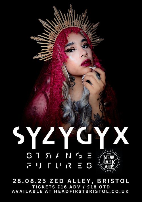 SYZYGYX STRANGE FUTURES august 2025 tour poster