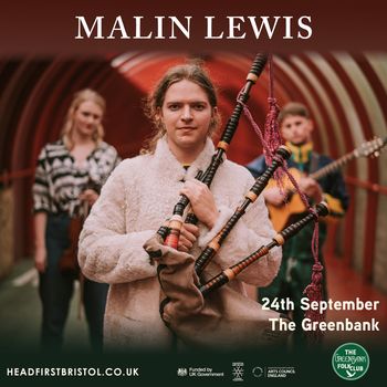 Malin Lewis at The Greenbank on 24 September 2025 gig poster