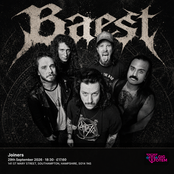 Baest at Joiners on 29 September 2026 gig poster
