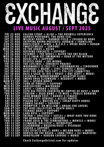 LIVE MUSIC AUGUST / SEPT 2025
