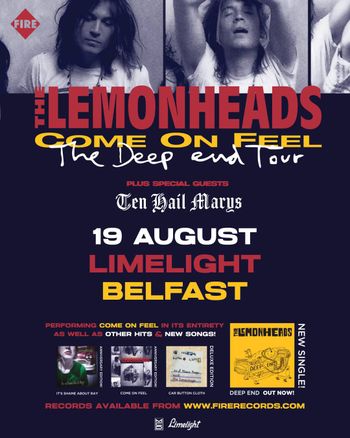 THE LEMONHEADS COME ON FEEL The Deep End Tour