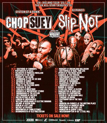 UK & Ireland Tour '25/'26: The UK All-Star Tributes to System of a Down & Slipknot