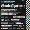 Slam Dunk Festival Good Charlotte, Sublime, Taking Back Sunday, Bury Tomorrow, Dashboard Confessional, Goldfinger, Hawthorne Heights, Motion City Soundtrack, PRESIDENT, The Menzingers, Set Your Goals, Stand Atlantic, The Home Team, Tonight Alive, Zebrahead gig poster