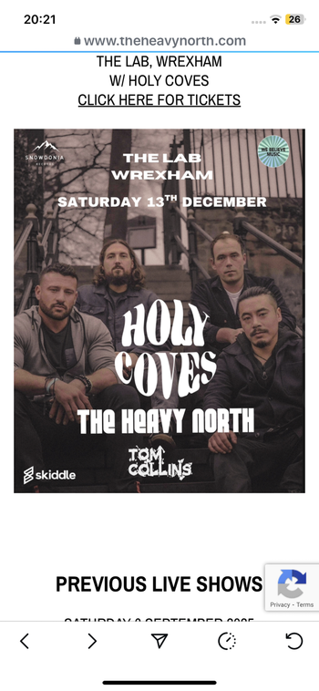 HOLY COVES THE HEAVY NORTH, Tom & Collins at THE LAB on 13 December 2025 gig poster