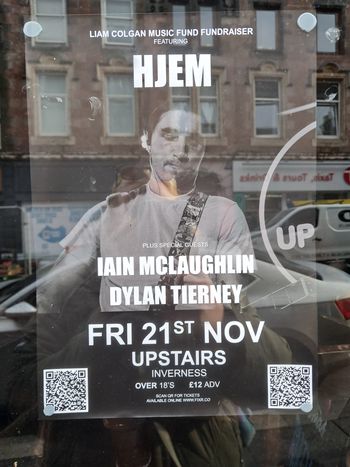 LIAM COLGAN MUSIC FUND FUNDRAISER HJEM, Iain McLaughlin, Dylan Tierney at UPSTAIRS on 21 November 2025 gig poster