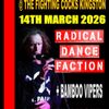 UNDERCOVER PROMOTIONS PRESENT RADICAL DANCE FACTION, BAMBOO VIPERS, RED ANGER gig poster