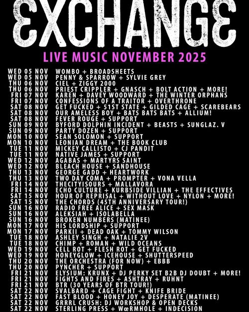 LIVE MUSIC NOVEMBER 2025