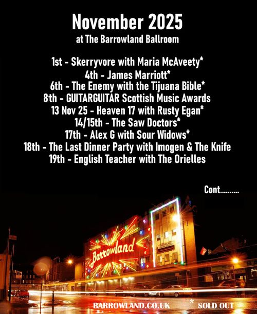 November at the Barrowland Ballroom