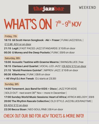 What's On 7th-9th Nov
