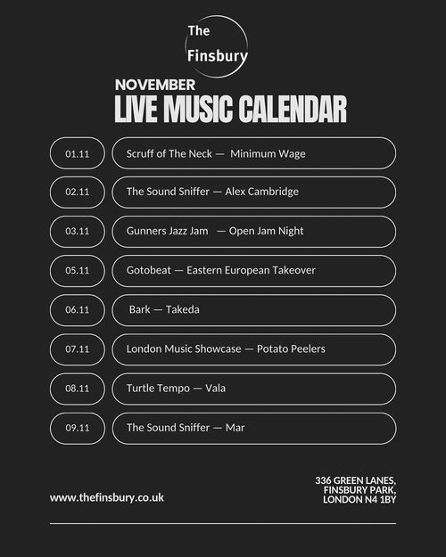 LIVE MUSIC CALENDAR