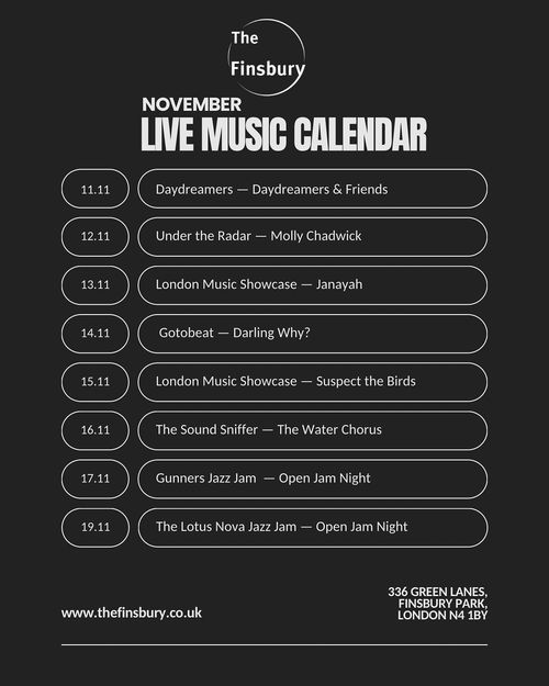 LIVE MUSIC CALENDAR
