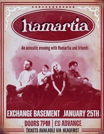 hamartia at Exchange Basement on 25 January 2026 gig poster