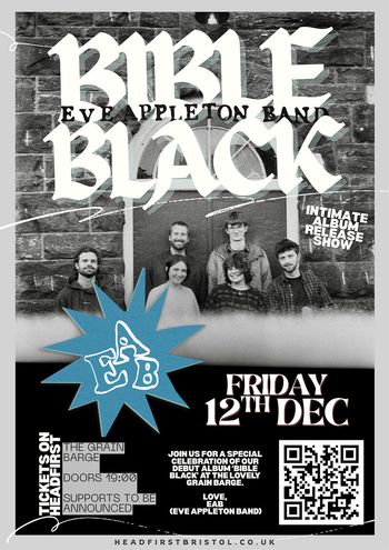 Bible Black EVE APPLETON BAND at The Grain Barge on 12 December 2025 gig poster