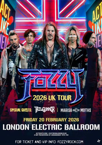 Fozzy 2026 UK Tour