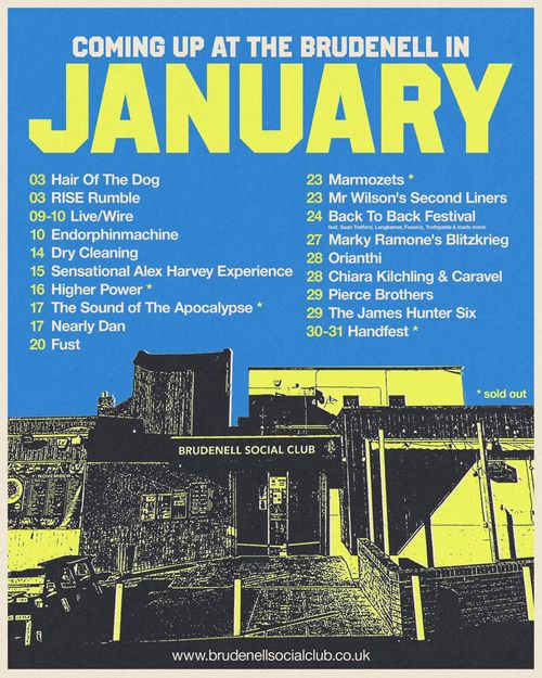 Coming up at the Brudenell in January